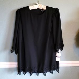 Lori Max New York Black Blouse & Skirt Set